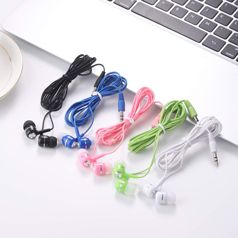 [AUSTRALIA] - Bulk Earbuds Headphones Wholesale Earphones 50 Pack, Factorymall Low Cost Earbuds Disposable Ear Buds Bulk Headphones for School Classroom Students Kids-(Black) Black 