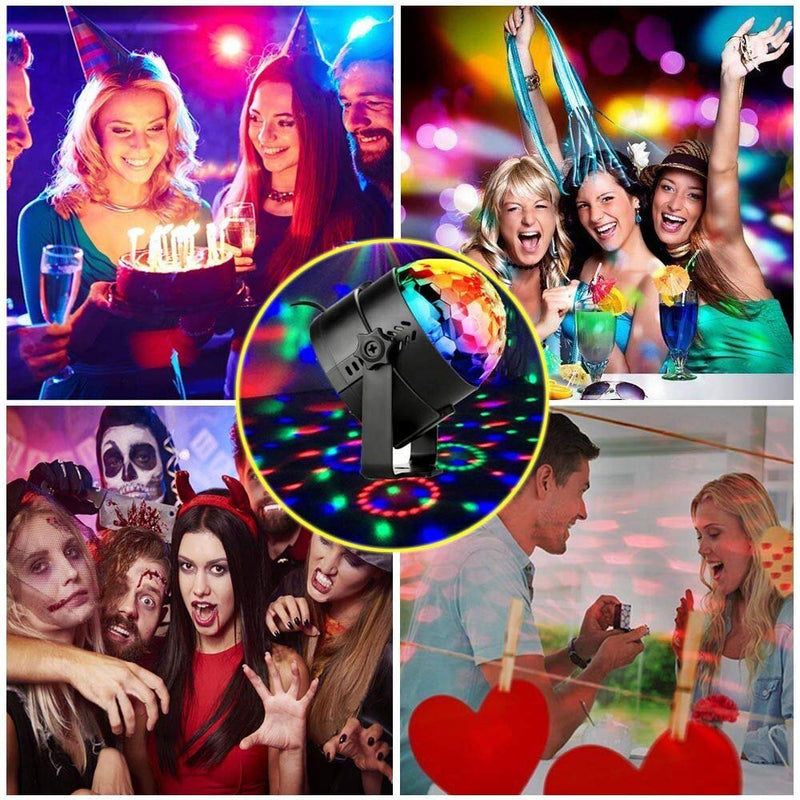 [AUSTRALIA] - Disco Ball Lights Stage Lights SUPERANL LED RGB Party Lights Strobe Light Dance Light Multiple Voice-Activated Modes for Kids, Parties, Bedroom, Birthday with Remote 