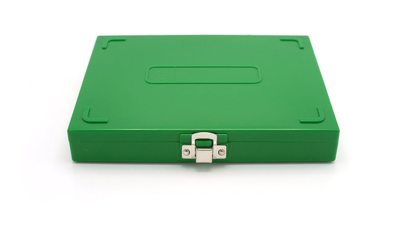 Heathrow Scientific HD15994B Green Cork Lined 100 Place Microscope Slide Box, 8.25" Length x 7" Width x 1.3" Height
