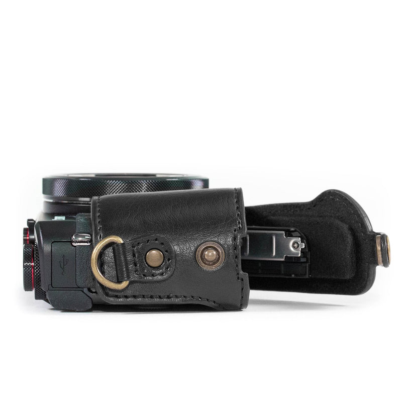 MegaGear "Ever Ready" Protective Leather Camera Case, Bag for Canon PowerShot G7 X Digital Camera (Black) Black