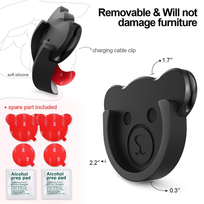 Socket Car Mount for Phone Holder Cute Bear Style Silicone Grip Stand with Phone line Clasp for Collapsible Socket User Used on Dashboard, Home, Office, Kitchen, Desk, Wall (Color) 6 Pack