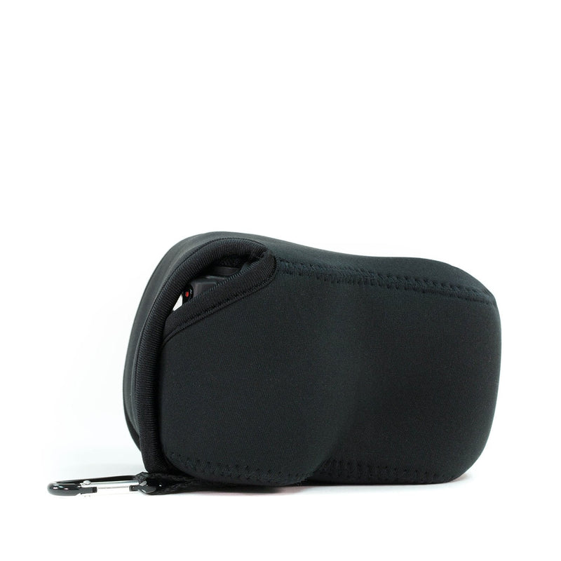 MegaGear ''Ultra Light'' Neoprene Camera Case Bag with Carabiner for Sony Cyber-shot DSC-RX10, Sony Cyber-shot DSC-RX10 II (Black) Black