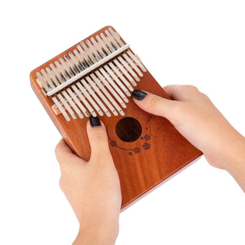Solid Wood Kalimba 17 keys with Case and Tune Hammer, Portable Thumb Piano Best Gifts For Adult,Kids And Beginners