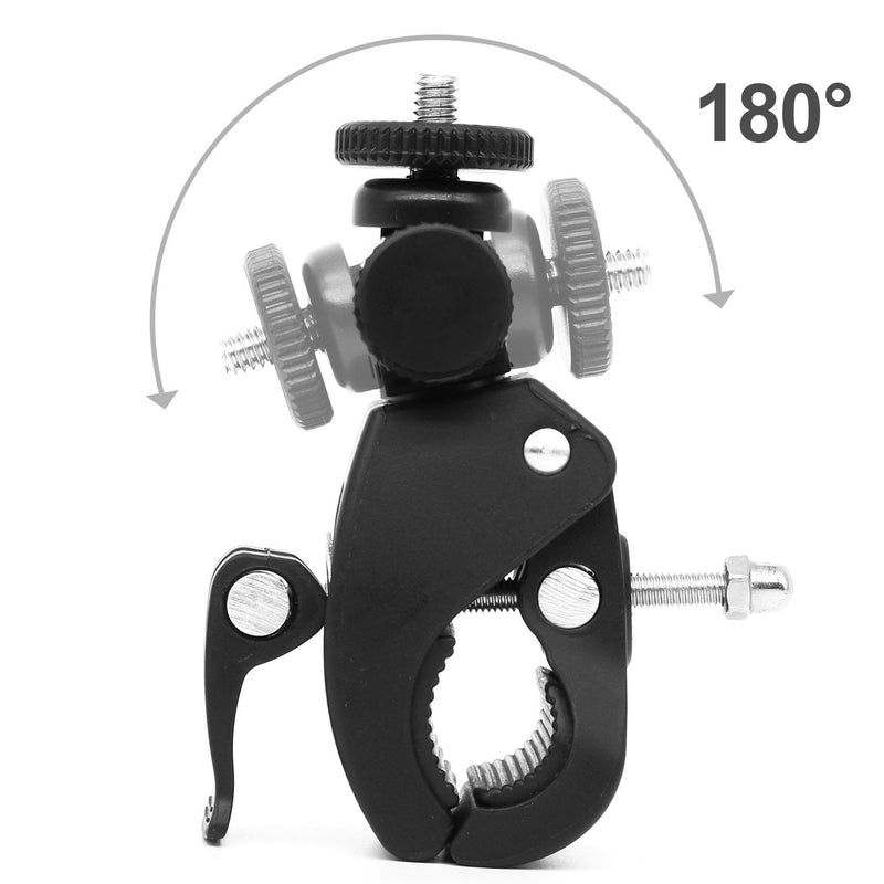 [AUSTRALIA] - Camera Super Clamp Quick Release Pipe Bar Clamp Bike Clamp w/ 1/4" Tripod Head for Light Camera Mic Gopro iPhone Ipad Monitor, Work on Music Stands/Microphone Stands/Motorcycle/Bike/Rod Bar 
