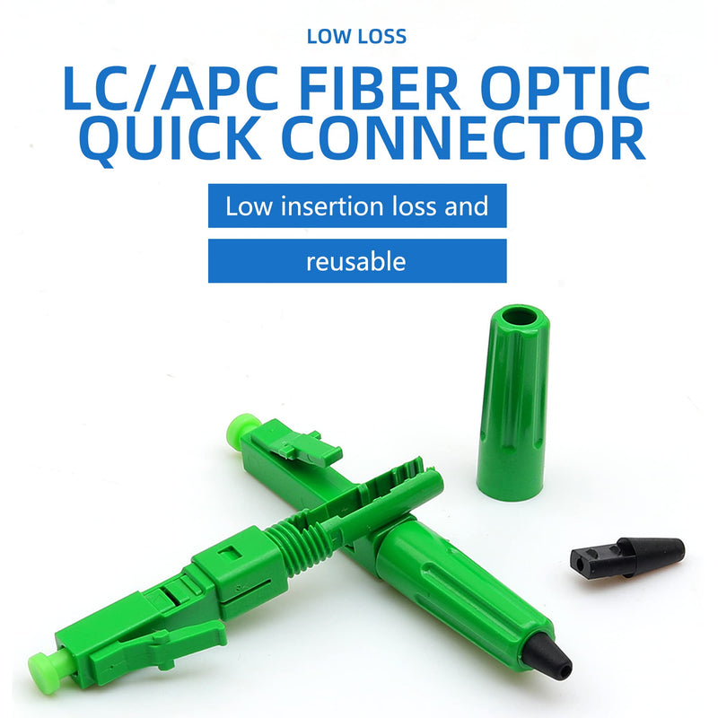 Fiber Assembly Connector LC UPC/APC Single Mode Fiber Optic Fast Connector Adapter 5Pcs (LC/APC) LC/APC