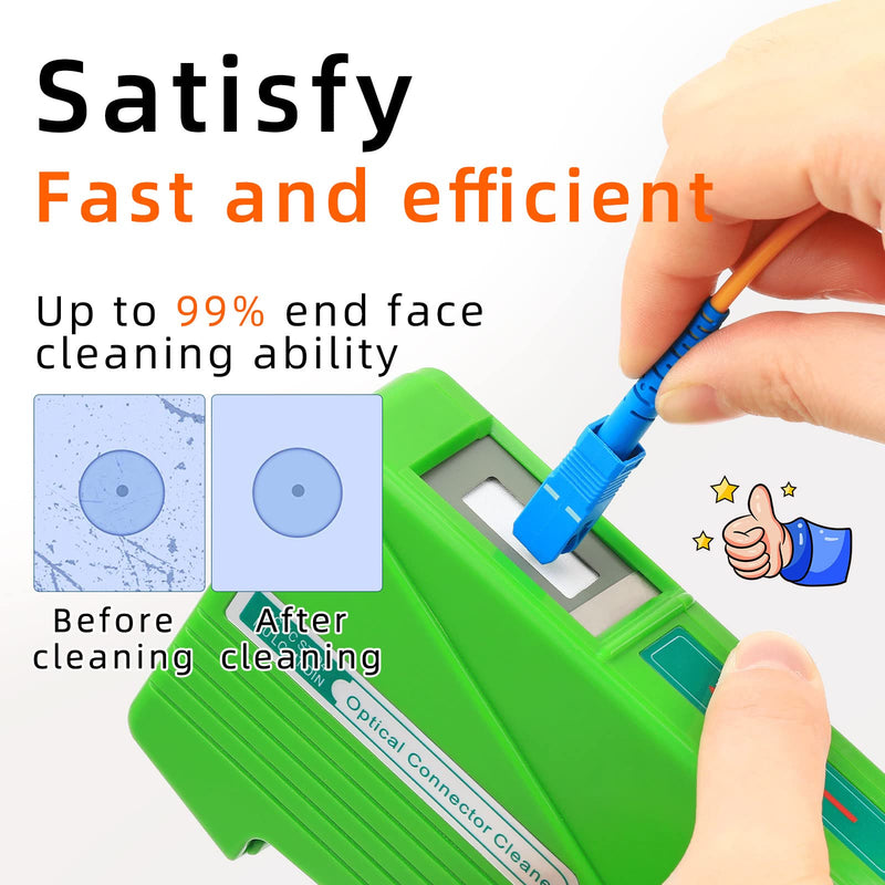 Optical Fiber Connector Cleaner Cassette Reel Cleanings 500+ Times for FC/SC/ST/LC/MU/D4 Connector