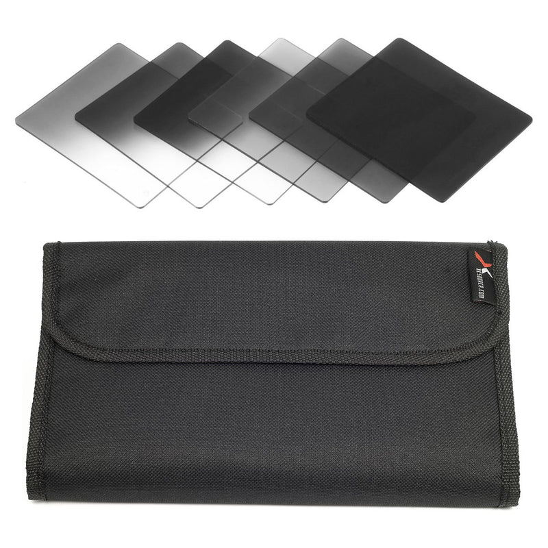 XCSource LF142 Square Filter Kit for Cokin P Series (6 Items) Full ND2 ND4 ND 8 Filter