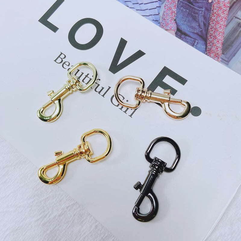willikiva 10 Pcs 5/8" Steel Swivel Clasps Hooks Bolt Snap Hook Multipurpose Pet Leash Flag Pole Key Chain Clothlines(Gold-2) Gold-2