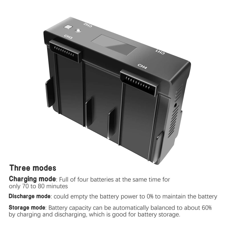 Tineer for Mavic 2 Multifunctional Battery Fast Charger,4 in 1 Battery Charging Hub Station for Home Charger & Car Charger for DJI Mavic 2 Pro/Zoom Accessory