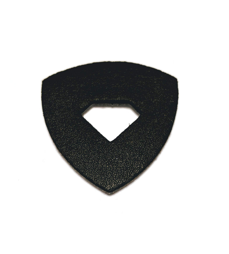 Leather Ukulele Picks with Diamond-Shaped Cutout Hole for Enhanced Grip Never Drop your Pick while Playing also works as a Guitar Pick or Bass Pick Leather 4-Pack