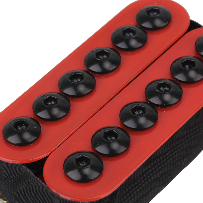 Yibuy One Pair Red Metal Pickups for Electric Guitar with Ceramic Magnets & Umbrella-head Screws