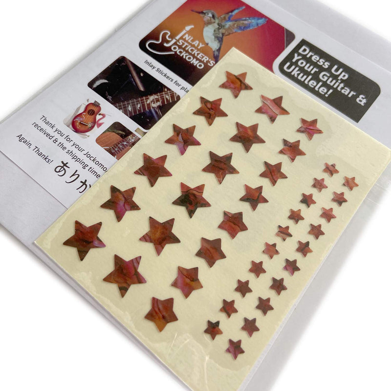 Star Fret Markers Set - Abalone Red