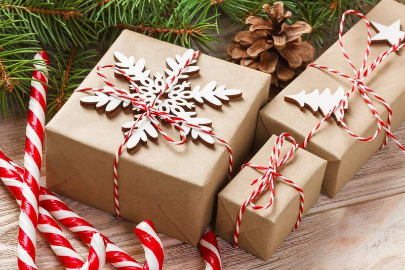 [AUSTRALIA] - HOKI Cotton Bakers Twine Red & White 328 Feet (100M), Packing String, Durable Rope for Gardening, Decoration, Tying Cake and Pastry Boxes, Crafts & Gift Wrapping, for Art and Craft 100M 