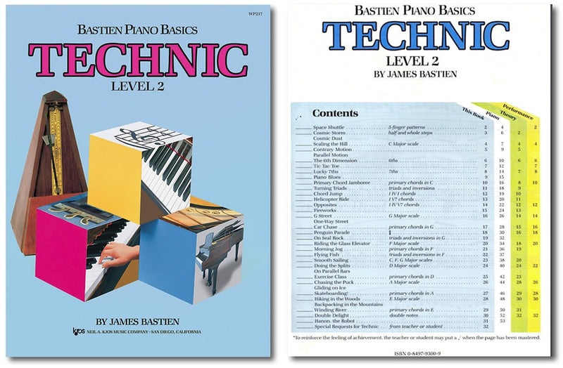 Bastien Piano Basics Level 2 Learning Set By Bastien - Lesson, Theory, Performance, Technique & Artistry Books & Juliet Music Piano Keys 88/61/54/49 Full Set Removable Sticker