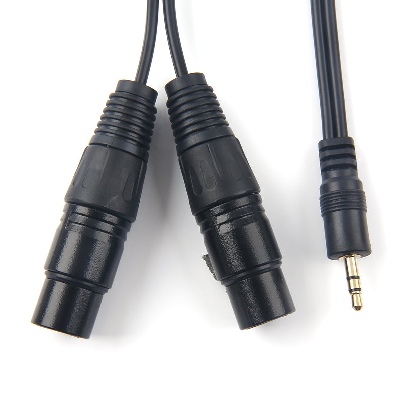 SiYear Unbalanced 3.5 mm (1/8Inch) mini jack Stereo TRS to Dual XLR 3 Pin female Interconnect Cable,Y splitter patch cable cord (1.5M/5FT) 3.5TRS-2 XLRF-1.5M