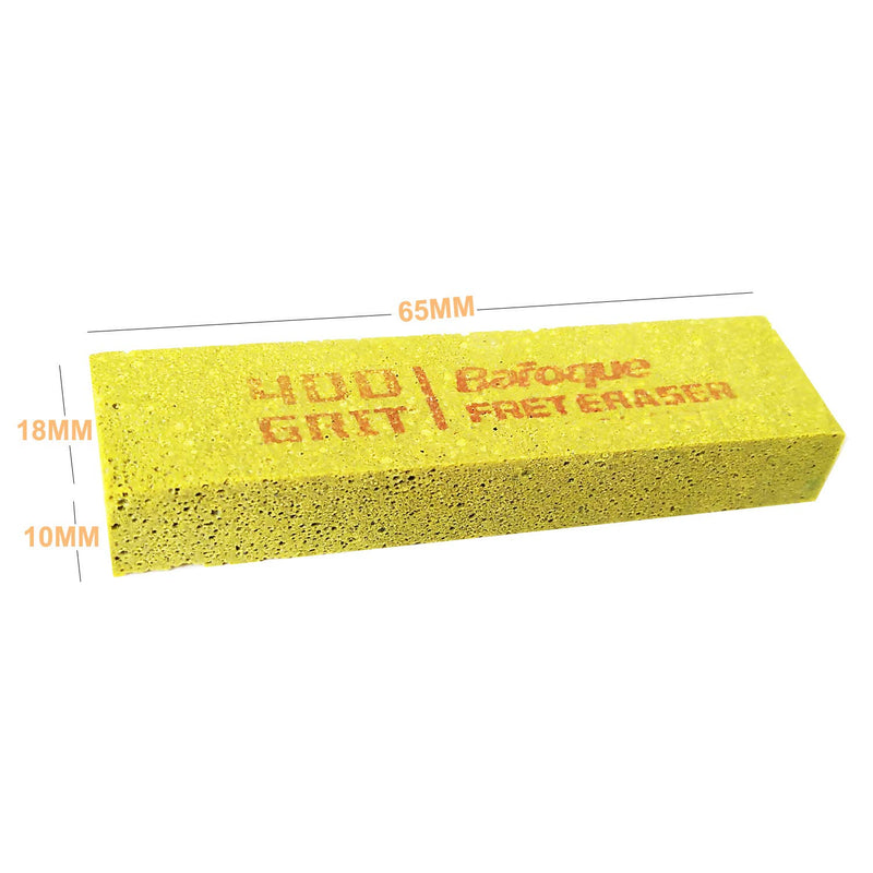 Baroque Fret Erasers 180 & 400 & 1000 Grits, Guitar Fret Polishing Abrasive Rubber Blocks, Set of 3 Grits