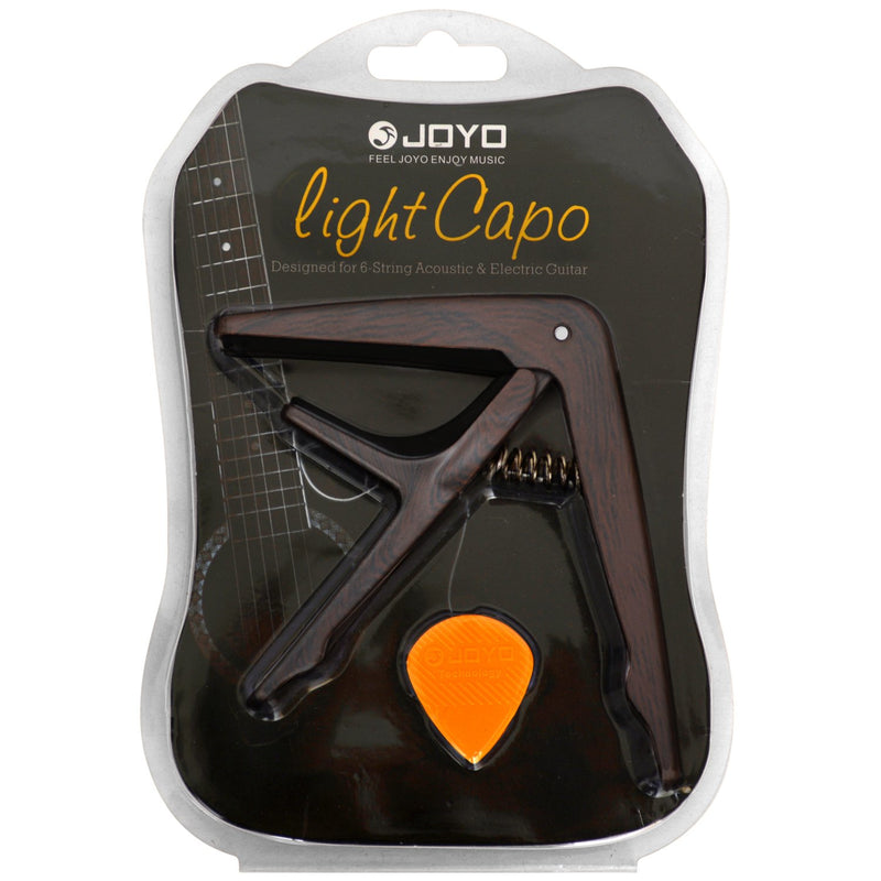 Elagon JLM Wood Effect Guitar Capo. Made of Light Weight Strong Synthetic Material. Quick-Release Trigger Action Capo for all Electric and Acoustic Guitars, etc. Durable Quality Capo + 1 Free Pick.