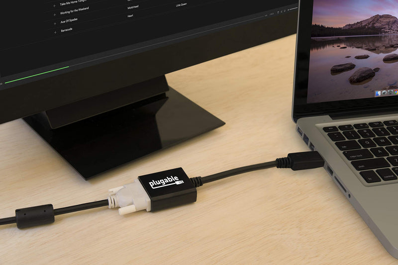 Plugable DisplayPort to DVI Adapter (Supports Windows and Linux Systems and Displays up to 1920x1200@60Hz, Passive)