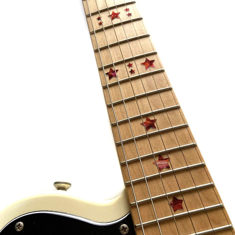 Star Fret Markers Set - Abalone Red