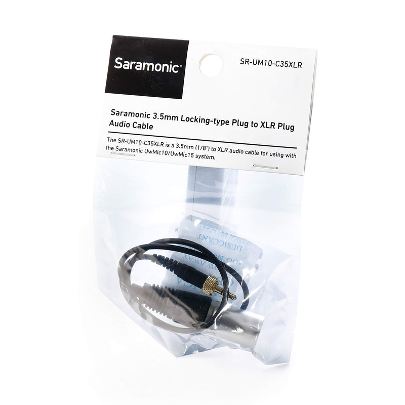 [AUSTRALIA] - Saramonic Replacement Locking 1/8" to XLR Male Output Cable for Saramonic Receivers (SR-UM10-C35XLR) Locking 3.5mm to XLR Male Standard Packaging 