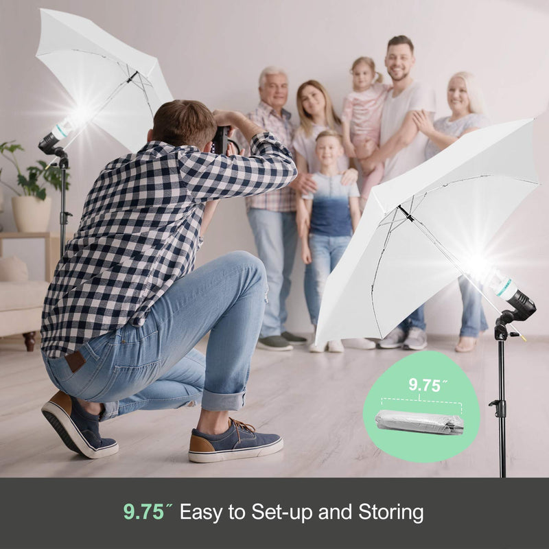 LS LIMO STUDIO LIMOSTUDIO 33" 3-Fold Ultra Compact Professional Photography Photo Video Studio Lighting Flash Translucent White Soft Umbrella for Photo Portrait Studio Shooting Daylight, AGG3098 Single