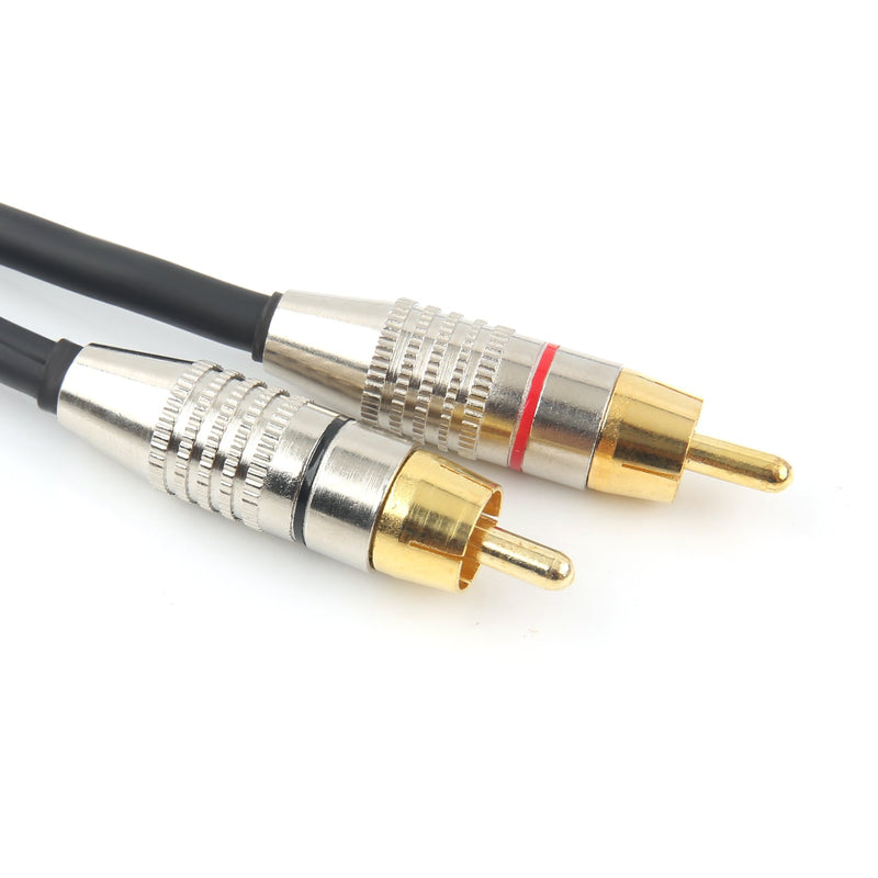 SiYear Unbalanced 2 XLR 3PIN o Dual RCA Male Phono Plug HIFI Audio Cord Cable，Dual XLR to 2 RCA Male Connection Microphone Cable Patch Cable(10FT/3M) 2XLRM-2RCAM
