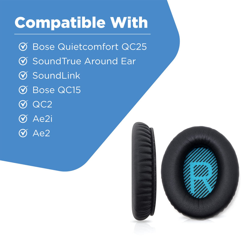 [AUSTRALIA] - Premium Headphones Replacement Ear Pads for Bose QC25 Quiet Comfort, QC 15, SoundTrue, SoundLink AE2 - Bose Headphones Replacement Parts - Blue/Black 