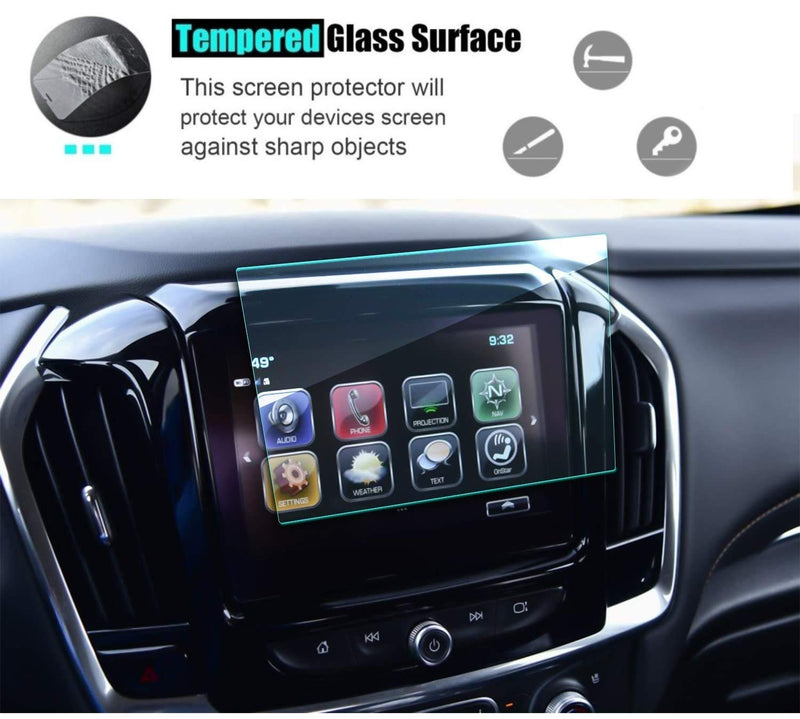 Flyingchan Screen Protector Compatible with 2018-2021 Chevrolet Traverse 8 Inch Mylink Touch Screen,Anti Scratch,Shock-Resistant,Traverse RS/LT Leather/Premier/High Country