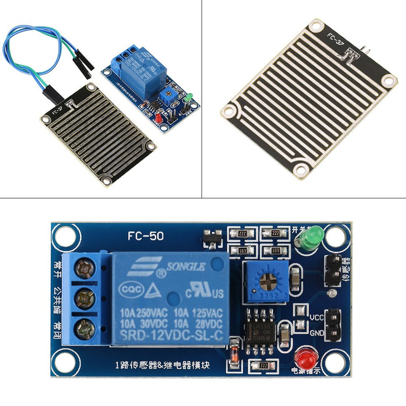 DC 12V Leaf Wetness Rain Sensor Relay Humidity Controller Weather Detector Module Automatic Watering Module