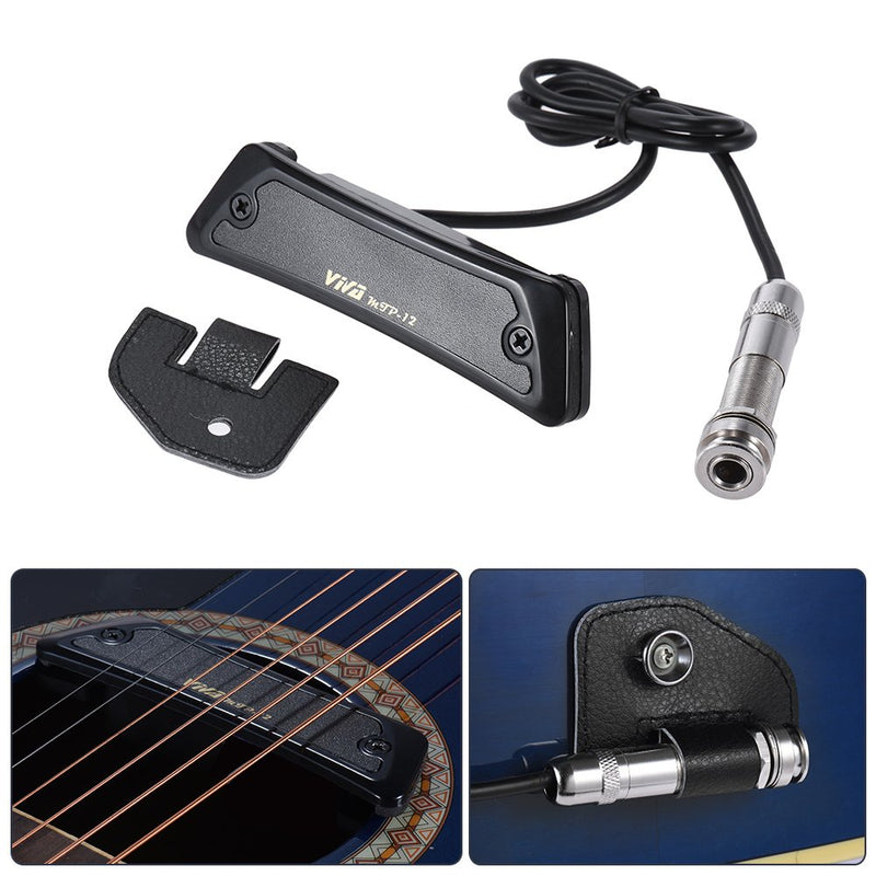 ammoon Passive Magnetic Soundhole Pickup Pick-up for Folk Guitar (Dual Coil)