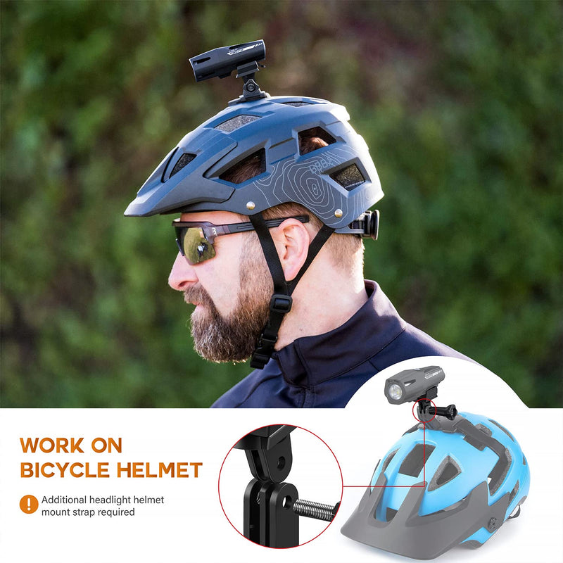 TUSITA [2-Pack] Gopro Headlight Bracket Adapter Compatible with Cygolite Metro, Expilion, Streak Series - Bicycle Front Light Holder for Bike GPS Computer Go pro Helmet Mount