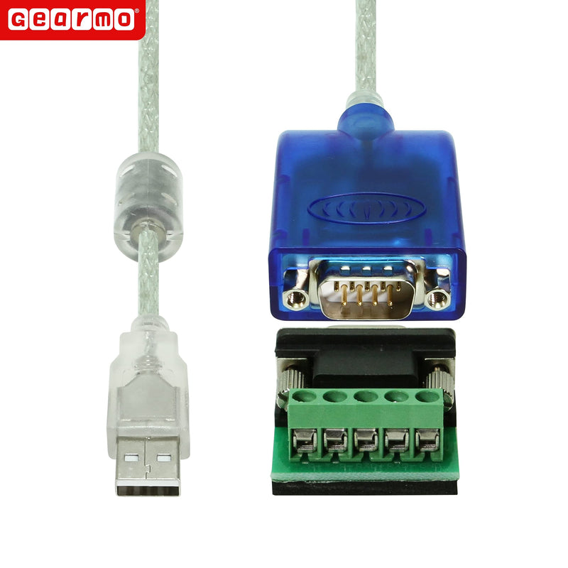 Gearmo Pro 5ft. USB to RS-485/422 Serial Adapter FTDI Chip - Windows 10 Supported