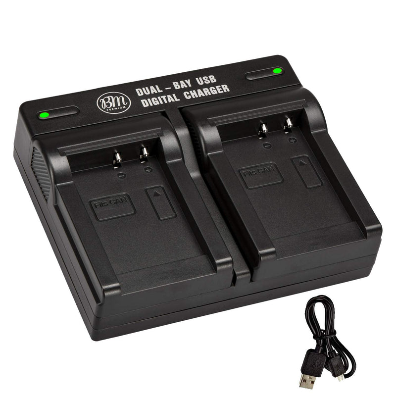 BM Premium NB-10L Dual Bay Battery Charger for Canon PowerShot G15, G16, G1X, G3X, SX40 HS, SX40HS, SX50 HS, SX60 HS Digital Cameras