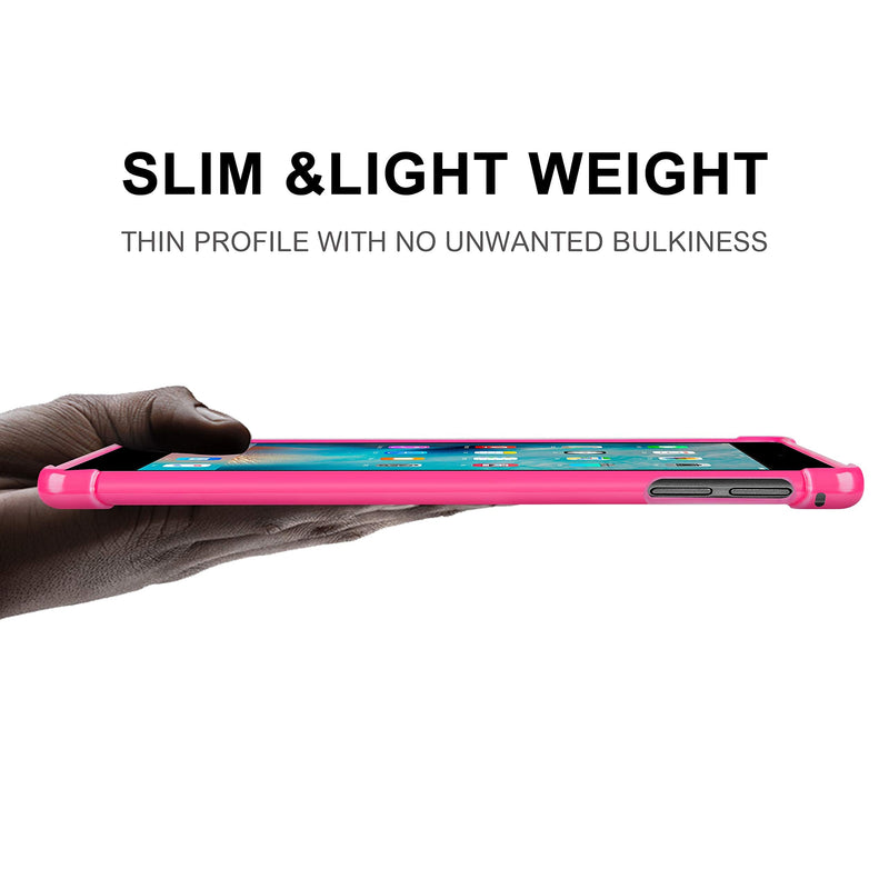 KIQ iPad 9.7 5th 6th Gen Case, TPU Skin Protection Anti Slip Lightweight Cover for Apple iPad 9.7 2017/2018 5th & 6th Generation [Pink] TPU Pink
