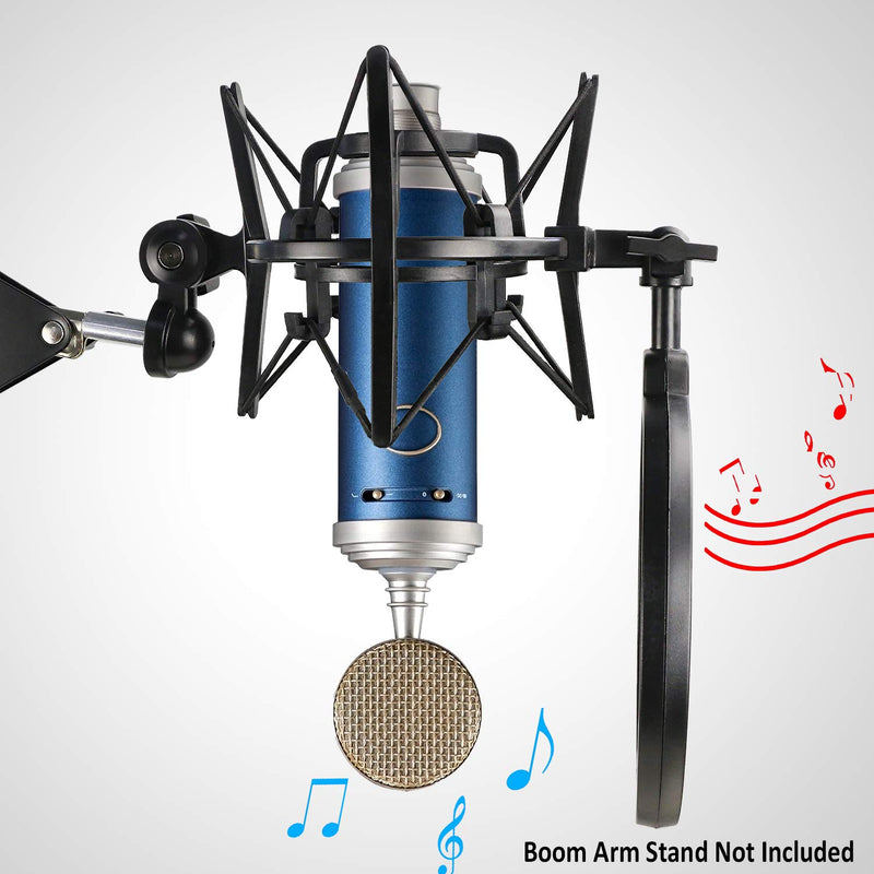 Bluebird Mic Shock Mount with Pop Filter to Reduce Vibration Noise, Shockmount Matching Mic Boom Arm Stand for Bluebird SL Microphone by YOUSHARES SH-100 Shockmount