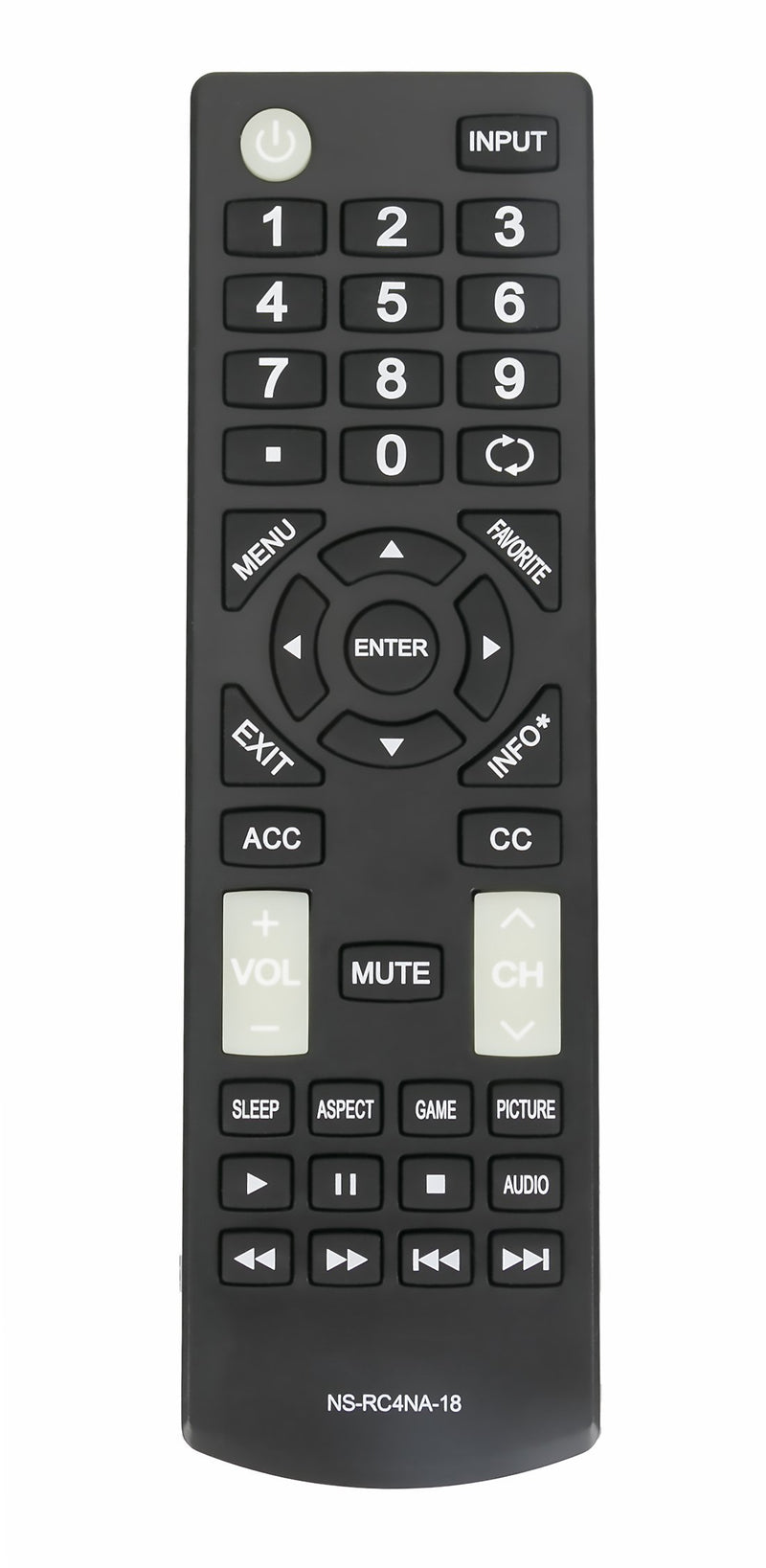 New Remote Control NS-RC4NA-18 for INSIGNI TV NS-24D310NA19 NS24D310NA19 NS32D220NA18 NS-32D220NA18 NS-NS-19D310NA19 NS19D310NA19 NS22D420NA18 NS-22D420NA18 32D220NA-18 NS32D311MX17 NS-32D311MX