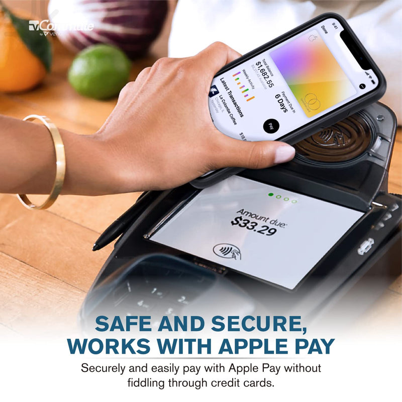 VENA vCommute Wallet Case Compatible with Apple iPhone 12 / iPhone 12 Pro (6.1"-inch), (Military Grade Drop Protection) Flip Leather Cover Card Slot Holder with Kickstand - Slate Black