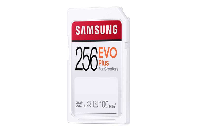 SAMSUNG EVO Plus SDXC Full Size SD Card 256GB (MB SC256H) (MB-SC256H/AM)