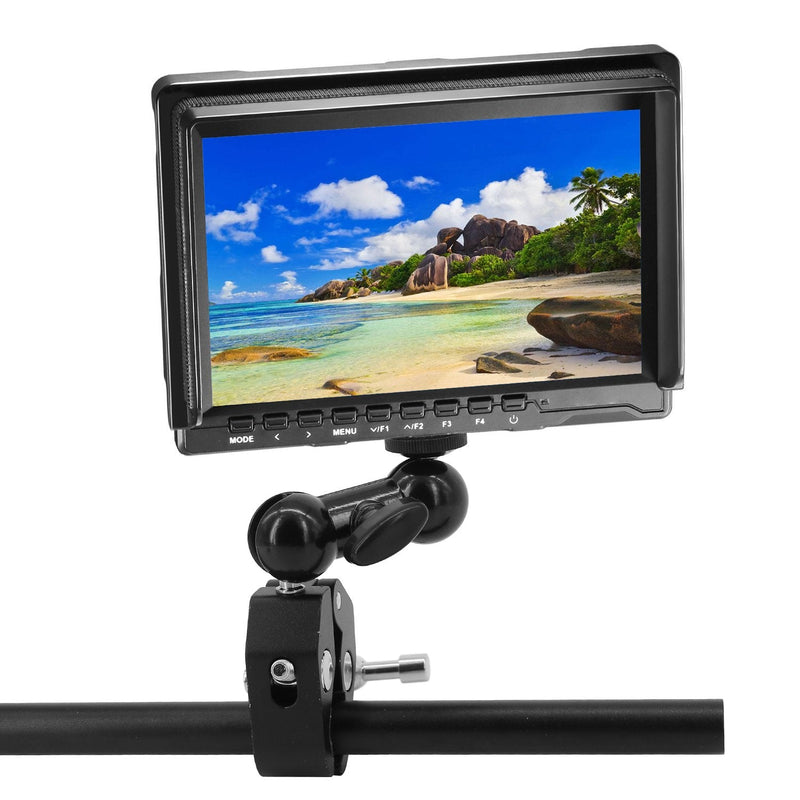 Double Ballhead Ball Arm Camera Clamp Mount Monitor Mount Bracket with Super Clamp Compatible with Ronin M Ronin MX Freefly MOVI DoubleBall+SuperClamp