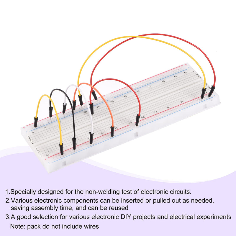 MECCANIXITY Breadboards 830 Point Solderless Breadboards for Proto Shield Distribution Connecting Blocks Pack of 3