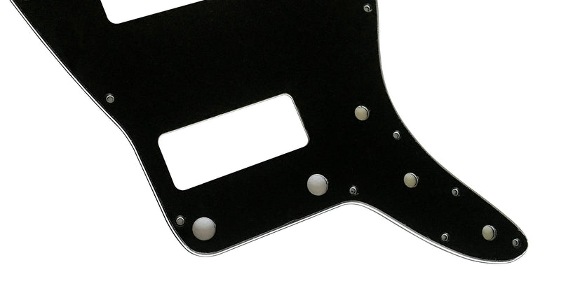 Custom For US Jazzmaster P90 Style No Rthythm Electric Guitar Pickguard (3 Ply Black) 3 Ply Black