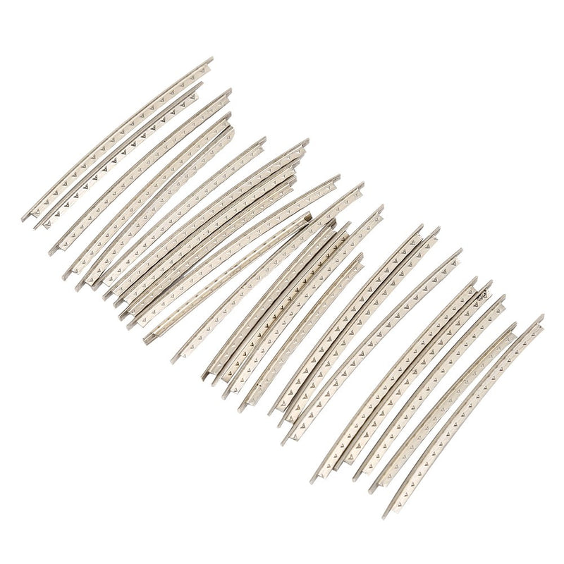 Alomejor Guitar Fret Wire 24pcs 2.2mm Width Durable Electric Guitar Fret Wire Replacement Parts White Copper