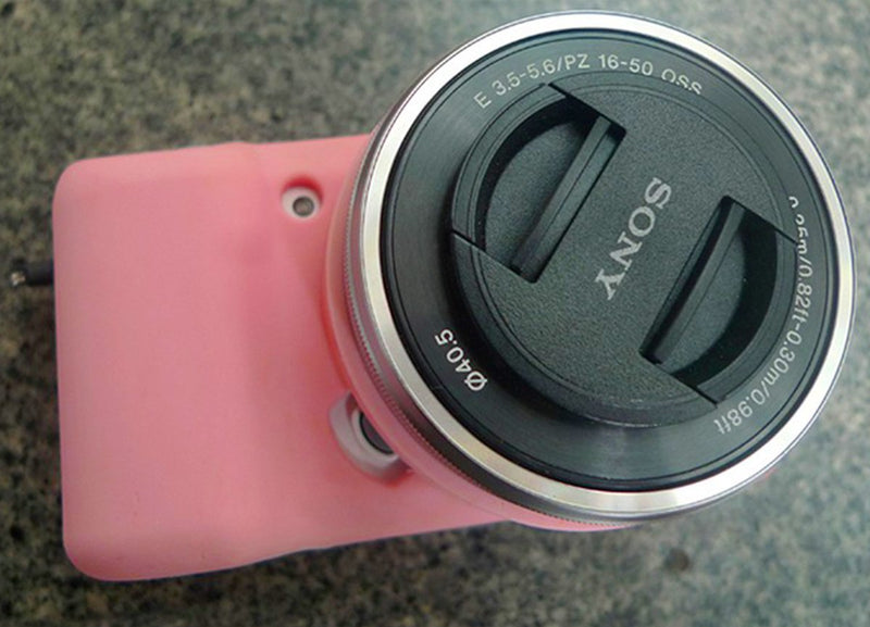 A5100 Camera Case, Flexible Camera Silicone Cover Protective Skin Shell for Sony Alpha A5000 A5100 Digital Camera, Pink