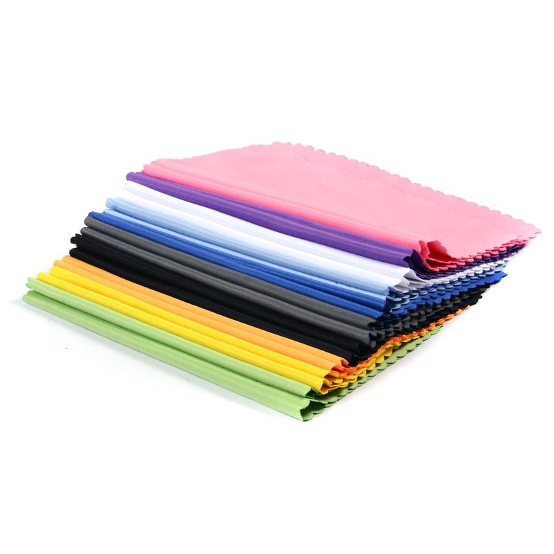 ColorYourLife 20-Pack Microfiber Cleaning Cloths for Smart Phones, Laptops, Tablets, Lenses, LCD Monitor, TV, Camera, Eyeglasses, Optics Etc