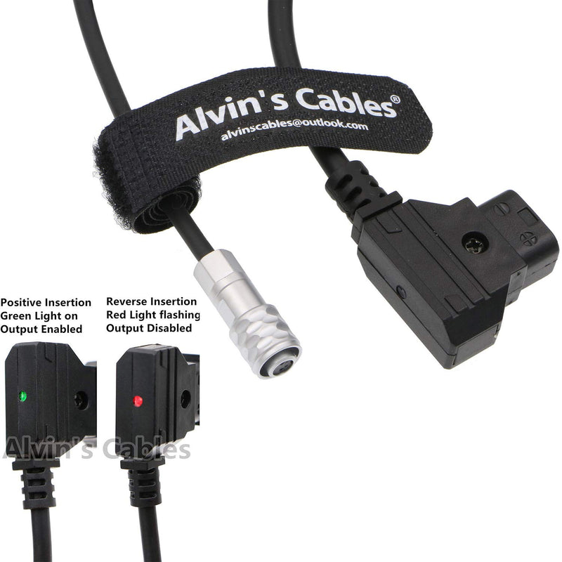 Alvin's Cables BMPCC 4K to AlvinTap Protective DTap Power Cable for Blackmagic Pocket Cinema Camera 4K Gold Mount V-Mount Battery Weipu 2 Pin Female to P-Tap