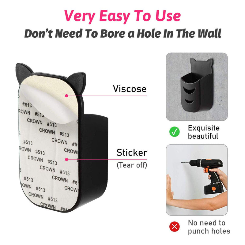 Bedycoon Pink Silicone Protective Soft Cases Covers with Wrist Strap and Remote Holder with Adhesive for RC280 TCL Roku TV Remote Control Cat Ear Shape Design Cute pink cover+ holder