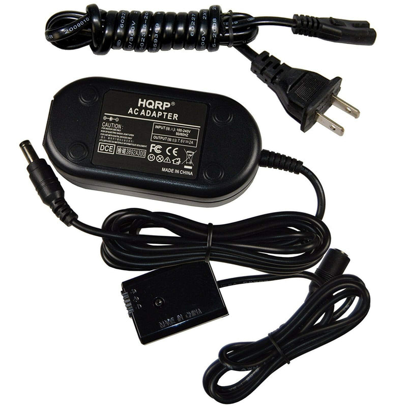 HQRP AC Power Adapter Compatible with Sony AC-PW20 Alpha NEX-3 NEX-3A NEX-3C NEX-3CA NEX-3CD NEX-3D NEX-3K Alpha A6500 A6400 A6300 A7 A7II A7RII A7SII A7S A7S2 A7R A7R2 A55 A5100 RX10 Digital Camera