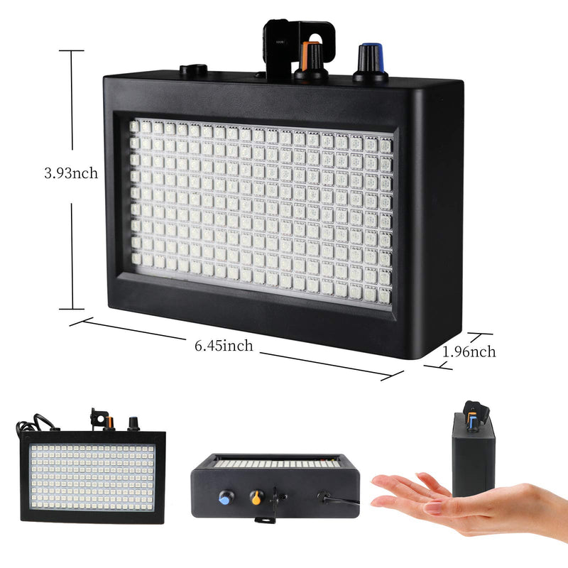 [AUSTRALIA] - EcoStrobe LED Stage Strobe Lights, 180 LED 60 Watt RGB Flash Light, Sound Activated/Remote Stage Lights Disco DJ Light for Party Wedding KTV Bar Concert (with 16 Button Remote) 