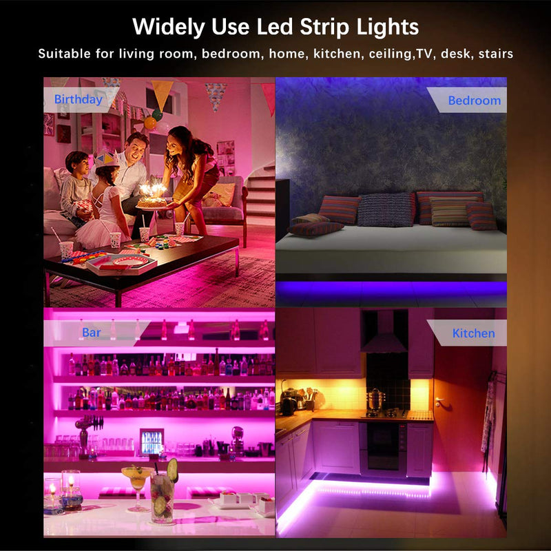 [AUSTRALIA] - Smart WiFi Led Strip Lights Compatible with Alexa, Music Sync Color Changing Led Light Strips 32.8ft, RGB Dimmable Flexible Tape Light for Bedroom, Kitchen, TV, Party. Phone Controlled. 