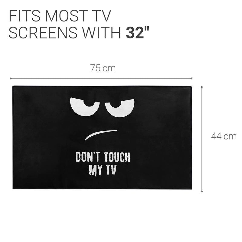 [AUSTRALIA] - kwmobile Dust Cover for 32" TV - Flat Screen TV Protector - Don't Touch My TV White/Black Don't Touch My TV 02-01 